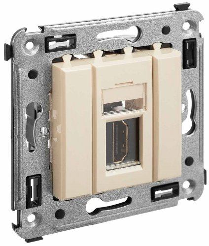 Розетка HDMI без рамки DKC Avanti 1-м. ванильная дымка картинка